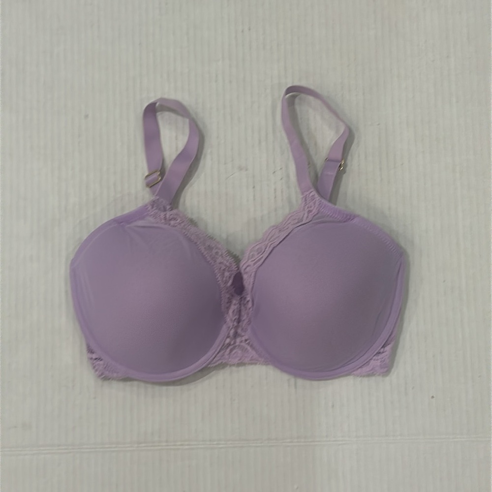 NWOT NATORI Feathers Plunge Bra Color: Purple Mist Size 32DD - Picture 7 of 12